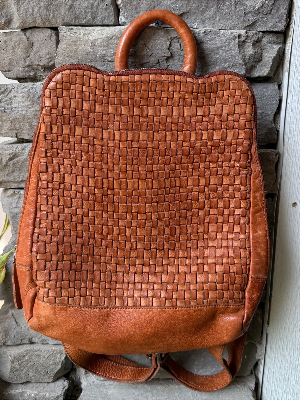 Vilenca Holland Cognac Brown Leather Women’s Backpack